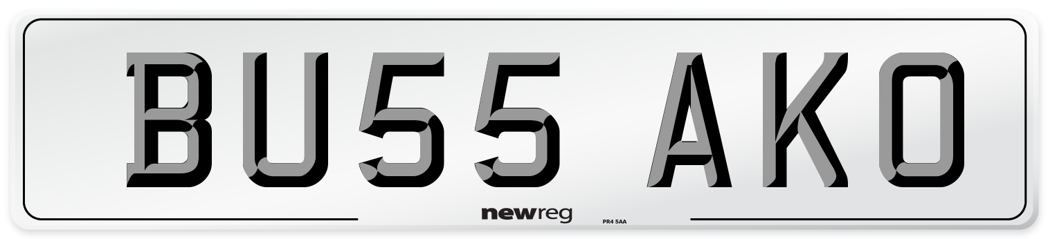 BU55 AKO Number Plate from New Reg